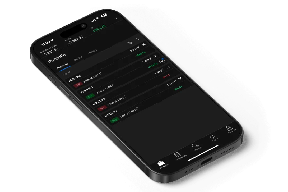 Trading app preview